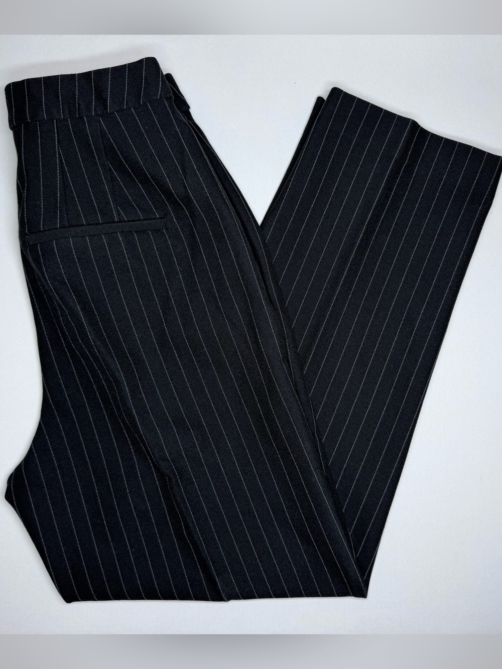 Express Women’s Black Pinstripe Ankle Pants - Picture 2 of 5